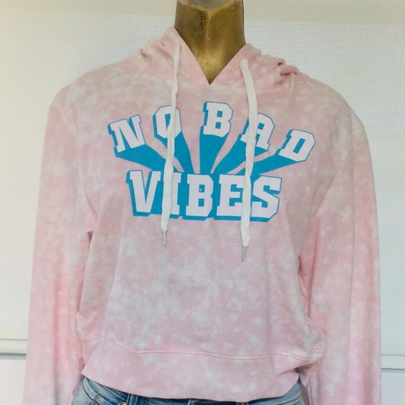 SALE! NWT Freeze NO BAD VIBES Tie-Dye Pink and Blue HOODIE SWEATSHIRT XXL - Picture 9 of 13